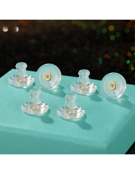 12 Piezas Respaldo de Aretes Silicona Oro 18K Hipoalergénico 12 Piezas Respaldo de Aretes Silicona Oro 18K Hipoalergénico