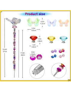Kit de Estacas de Jardín ZSlactp 200 Pcs Decorativas 2