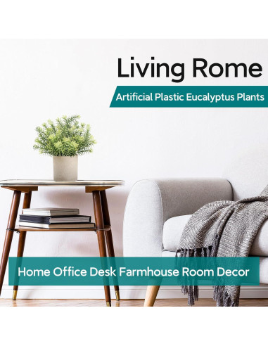 Plantas Artificiales Eucalipto Der Rose 3 Paquetes Decoración