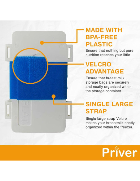 Organizador de Almacenamiento de Leche Materna Priver - 2 Unidades Organizador de Almacenamiento de Leche Materna Priver - 2 Unidades
