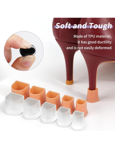 6 Pairs Protectores de Tacón Stiletto SooGree - Antideslizantes