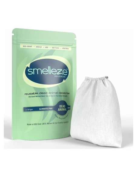 SMELLEZE Eliminador de Olores Naturales para Animales Muertos - 1 Bolsa SMELLEZE Eliminador de Olores Naturales para Animales Muertos - 1 Bolsa