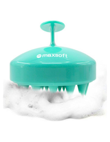 Cepillo Masajeador Cuero Cabelludo MAXSOFT Verde Claro