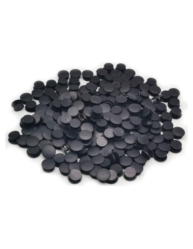 Paquete de 200 Botones de Plástico Negro 12x10mm Alamic