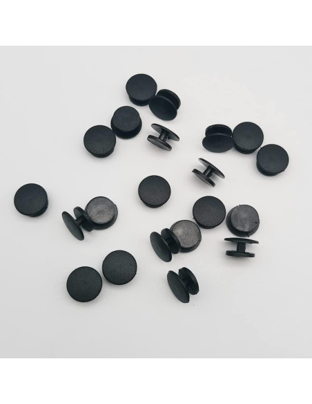 Paquete de 200 Botones de Plástico Negro 12x10mm Alamic Paquete de 200 Botones de Plástico Negro 12x10mm Alamic