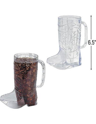Tazas de Plástico Transparentes Fun Express - 500 ml - Paquete de 12