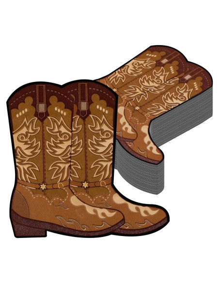 50 Servilletas en Forma de Bota de Vaquero Justforjoyful 50 Servilletas en Forma de Bota de Vaquero Justforjoyful