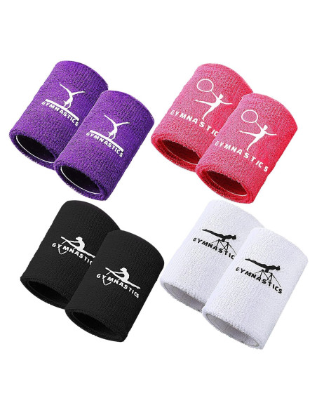 Muñequera de Gimnasia Charniol 4 Pares Coloridos 8x10 cm Muñequera de Gimnasia Charniol 4 Pares Coloridos 8x10 cm