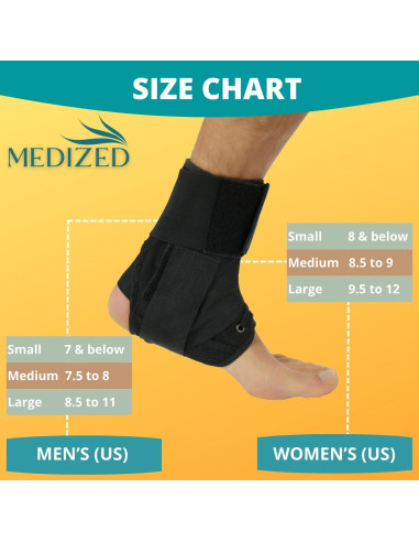 Soporte para Tobillo MEDIZED Ajustable para Correr y Baloncesto