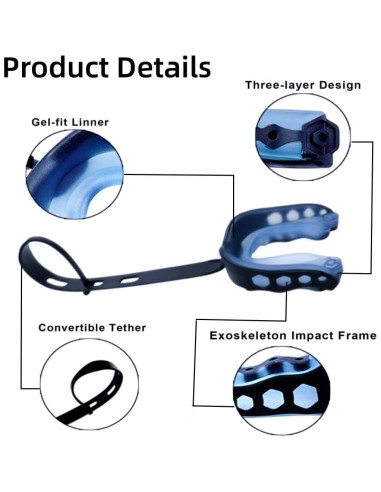 Protector Bucal Deportivo Xinkatior 2pcs Ajustable para Fútbol