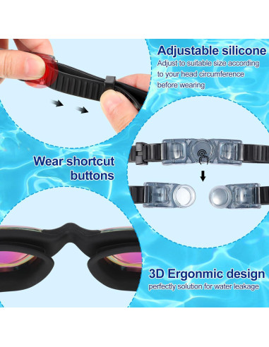 Gafas de natación Flutesan 12 Pack con antiempañante y tapones