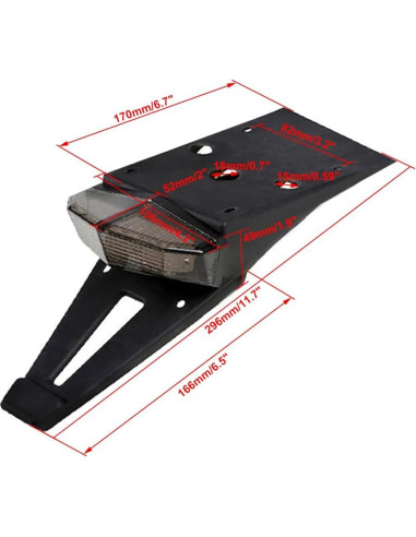 Luz de freno trasera LED HARIFOGER para motocicletas 12-15V