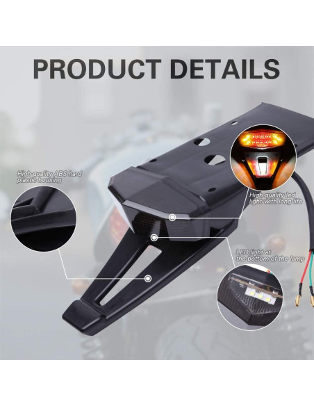 Luz Trasera LED de Freno Opciones Ricas Humo para Motocicletas Luz Trasera LED de Freno Opciones Ricas Humo para Motocicletas