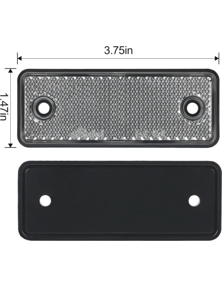 Paquete de 10 Reflectores Rectangulares Yinaolan E11 Blancos Paquete de 10 Reflectores Rectangulares Yinaolan E11 Blancos