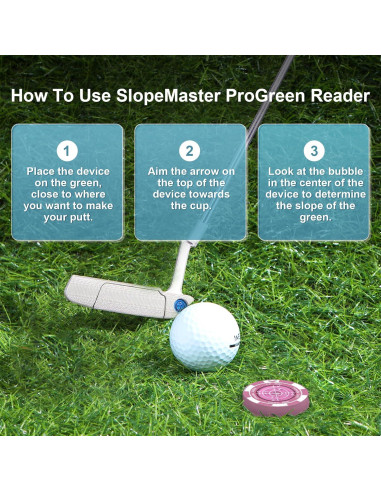 Lector de Green de Golf Yobbai Pro con Clip y Marcador