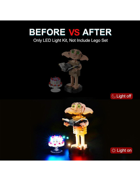 Kit de Luz LED DALDED para Lego Dobby 76421 - Fácil Instalación Kit de Luz LED DALDED para Lego Dobby 76421 - Fácil Instalación