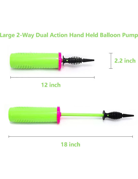 Bomba de Globo Manual Hdeoops Doble Acción Verde 30.48 cm Bomba de Globo Manual Hdeoops Doble Acción Verde 30.48 cm