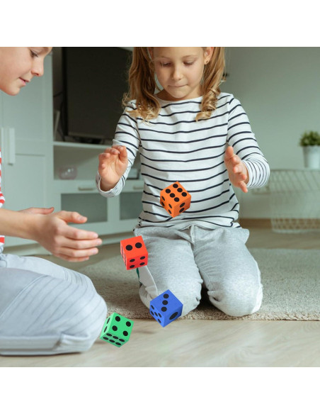 Juego de Dados de Espuma MIDELONG - 6 Cubos Coloridos 3.81 cm Juego de Dados de Espuma MIDELONG - 6 Cubos Coloridos 3.81 cm