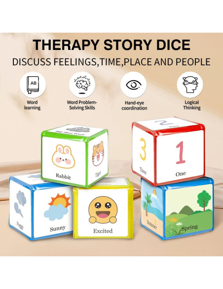 Dados de Historia de Bolsillo Boczif - Juego Educativo Multicolor Dados de Historia de Bolsillo Boczif - Juego Educativo Multicolor