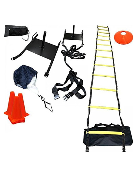 Kit de Entrenamiento de Agilidad Bluedot Trading - Sled, Escalera y Conos Kit de Entrenamiento de Agilidad Bluedot Trading - Sled, Escalera y Conos