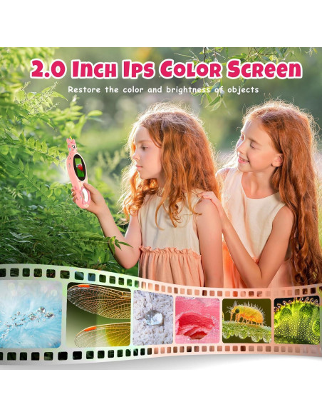 Microscopio Infantil Unicornio 500x con Luz LED y Cámara Microscopio Infantil Unicornio 500x con Luz LED y Cámara