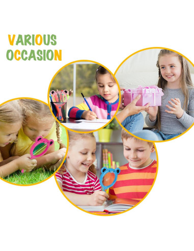 30 Lupas de Mano para Niños IRCHLYN 5X 55mm en 6 Colores