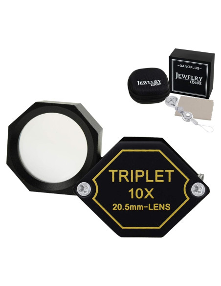 Lupa de Joyero 10x DANOPLUS KIB-250 con Lente Triplete 20.5mm Lupa de Joyero 10x DANOPLUS KIB-250 con Lente Triplete 20.5mm