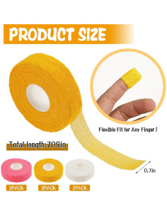 Cinta Dedal para Coser AIHSUMC - 6 Pcs Ajustables Multicolor 2
