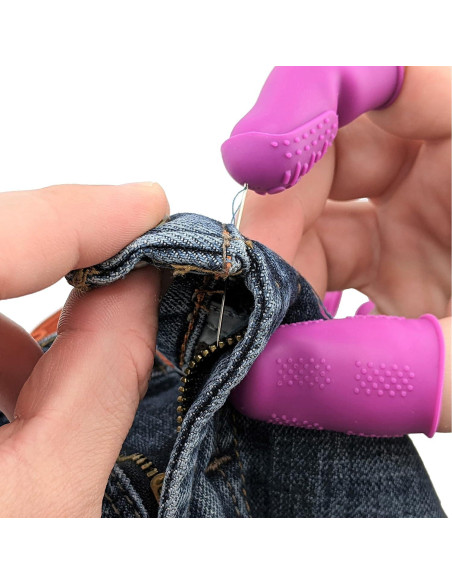 Dedales Flexibles THIK-Grip Silicone Alley - 3 Tamaños + Alfileres Dedales Flexibles THIK-Grip Silicone Alley - 3 Tamaños + Alfileres