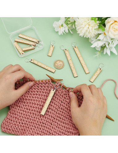 Kit de Marcadores de Puntos de Costura BENECREAT - 10 Piezas de Madera