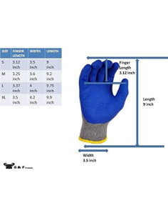 Guantes de Trabajo G & F Products 12 Pares Doble Recubrimiento 2