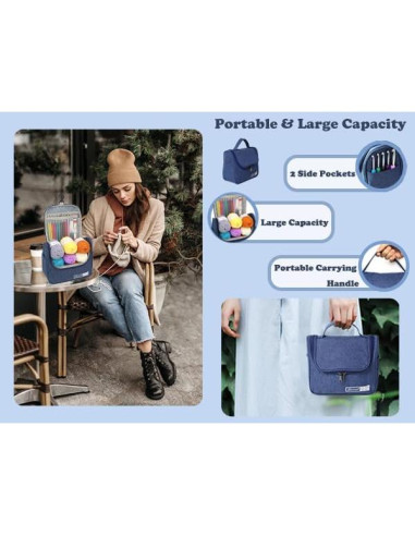 Kit de Crochet Yarniss para Principiantes con 12 Ovillos y 10 Ganchos