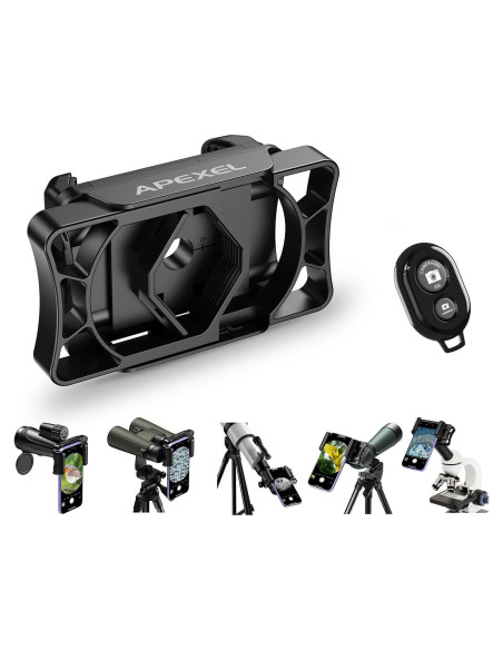 Adaptador de Teléfono APEXEL F002-B para Telescopio y Binoculares Adaptador de Teléfono APEXEL F002-B para Telescopio y Binoculares