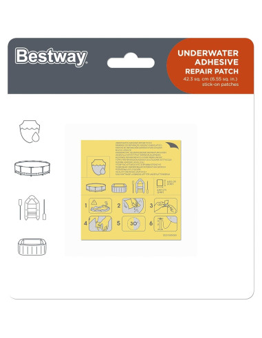 Parche de Reparación Adhesivo Bestway 10 Piezas para Piscina
