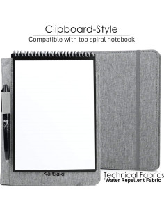 Funda Folio Kaitiaki Gris Tamaño Ejecutivo A5 con Bolsillos 2