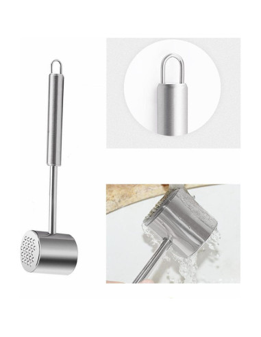 Martillo Aplanador de Carne Beetoo Doble Cara 26.5cm Acero Inoxidable