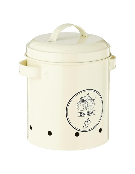 Lata de Almacenamiento de Cebollas Esschert Design 1.93L Lata de Almacenamiento de Cebollas Esschert Design 1.93L