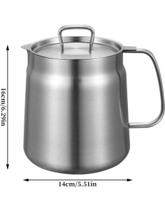Contenedor de Filtro de Aceite Acero Inoxidable 2L con Canasta 2