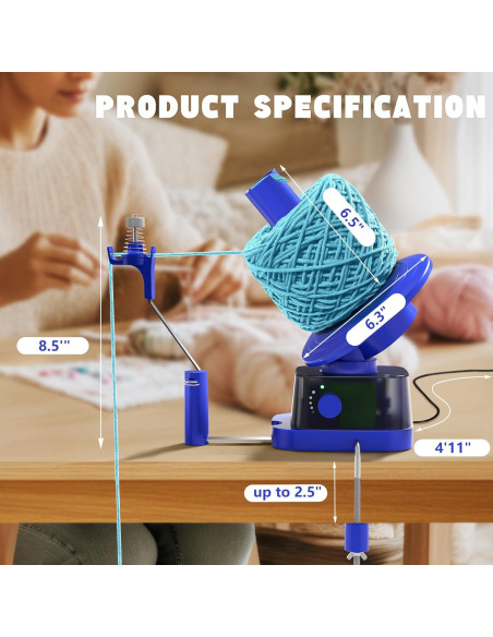 Enrollador de Hilo Eléctrico CozyBomB SPYW-1 368.5 g Azul Enrollador de Hilo Eléctrico CozyBomB SPYW-1 368.5 g Azul