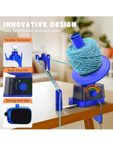 Enrollador de Hilo Eléctrico CozyBomB SPYW-1 368.5 g Azul