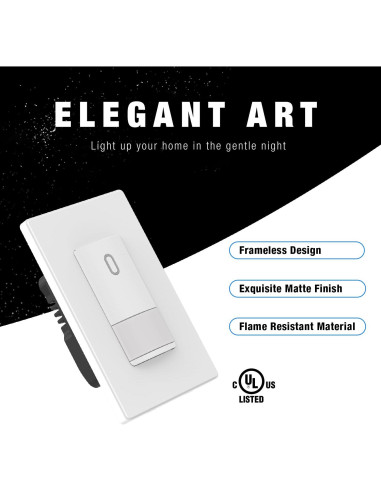 Interruptor de Luz de Movimiento ELEGRP EKA23 Blanco Mate 10 Unidades