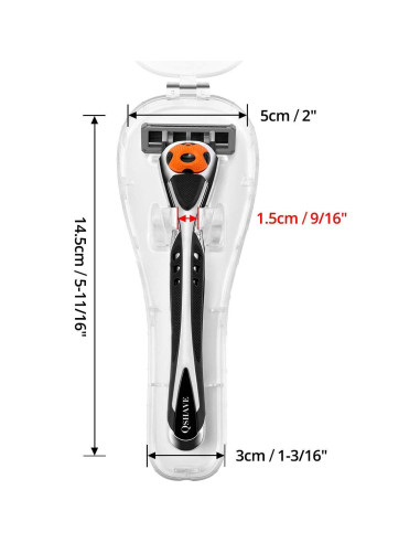 Funda Dura Portátil QSHAVE para Afeitar de Viaje 16.5x6.4cm