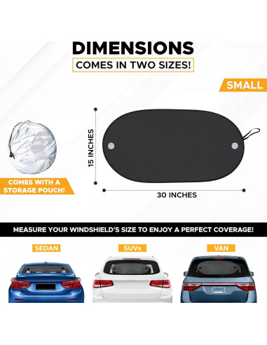 Sombra Solar EcoNour para Ventana Trasera de Coche 76.2x38.1cm