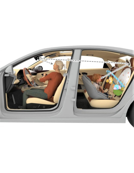 Juguete para Bebés en Auto Caterbee con Espejo y 3 Juguetes Juguete para Bebés en Auto Caterbee con Espejo y 3 Juguetes