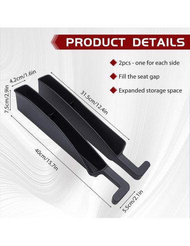 Organizador de Espacio entre Asientos de Auto agoname - 2 Pcs
