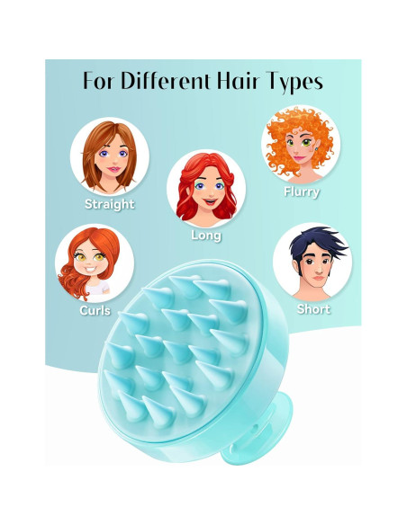 Masajeador de Cuero Cabelludo HEETA Verde para Cabello Masajeador de Cuero Cabelludo HEETA Verde para Cabello