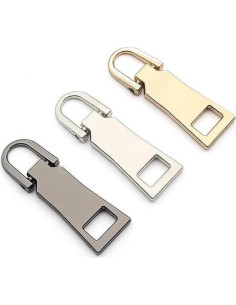 Tiradores de Cremallera TypoGrove 2 Pcs Plateado 2.5 cm 2