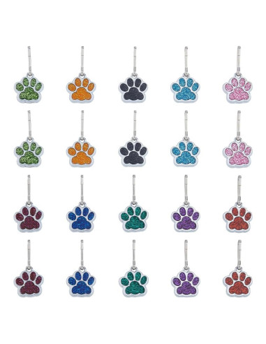 Tiradores de Cremallera DICOSMETIC 20 Pcs Huella de Perro