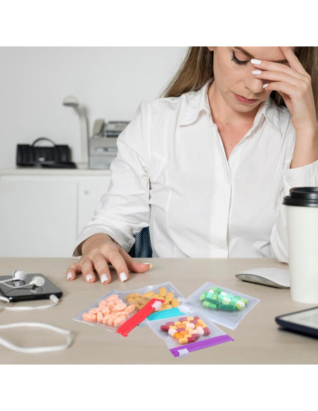 12 Bolsas de Almacenamiento Reutilizables Ptwola para Pastillas 12 Bolsas de Almacenamiento Reutilizables Ptwola para Pastillas