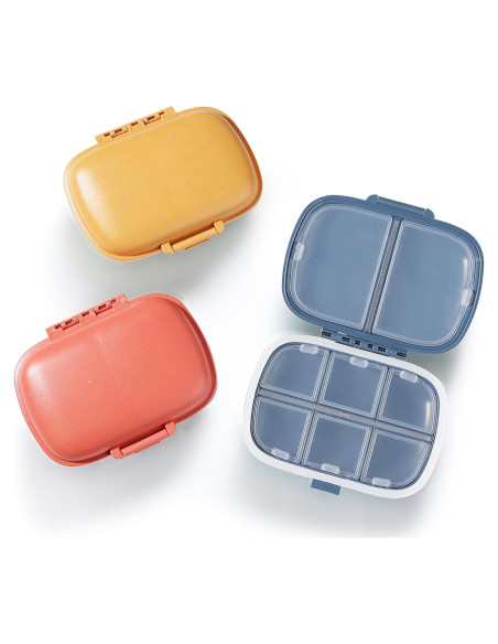 Organizador de Pastillas de Viaje MEACOLIA 8 Compartimentos Organizador de Pastillas de Viaje MEACOLIA 8 Compartimentos